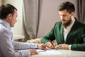 Man preparing for deposition questions